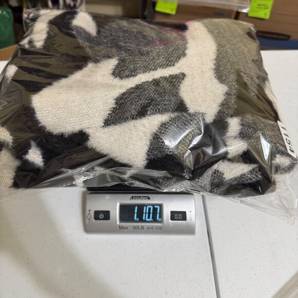 Philosophy Women’s Black White Gray Cardigan Long Open Front Soft Cozy Size S - Picture 13 of 13